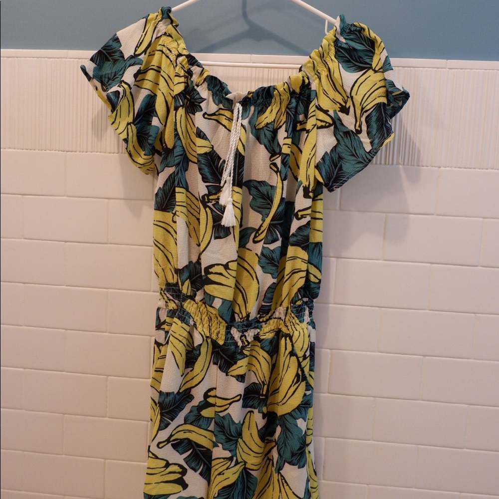 Banana pattered romper